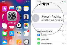 navigate to your name on iphone